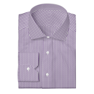 The Linen in Purple Stripe  Decent Apparel Classic Spread Mitered 