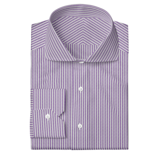 The Linen  Decent Apparel Purple Stripe Cutaway Mitered