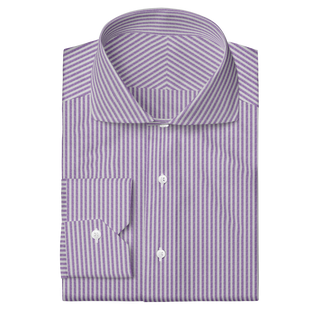 The Linen in Purple Stripe  Decent Apparel Cutaway Mitered 