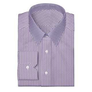 The Linen in Purple Stripe  Decent Apparel Forward Point Mitered 