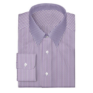 The Linen in Purple Stripe  Decent Apparel Forward Point Wide Barrel 