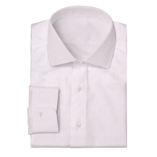 The Poplin in Pink Stripe  Decent Apparel Classic Spread Barrel 