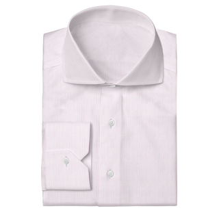 The Poplin in Pink Stripe  Decent Apparel Cutaway Mitered 