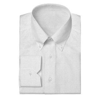 The Knit Dress Shirt in White Pique  Decent Apparel Button Down Mitered 