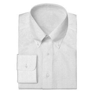 The Knit Dress Shirt in White Pique  Decent Apparel Button Down Wide Barrel 