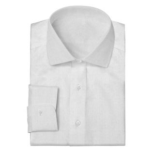 The Knit Dress Shirt in White Pique  Decent Apparel Classic Spread Barrel 