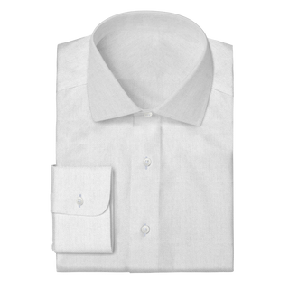 The Knit Dress Shirt in White Pique  Decent Apparel Classic Spread Wide Barrel 